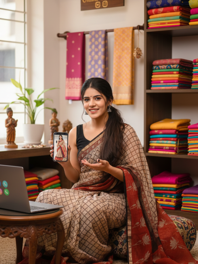 Happy Retailers and Customers - Saree Kota from Chandra Textiles