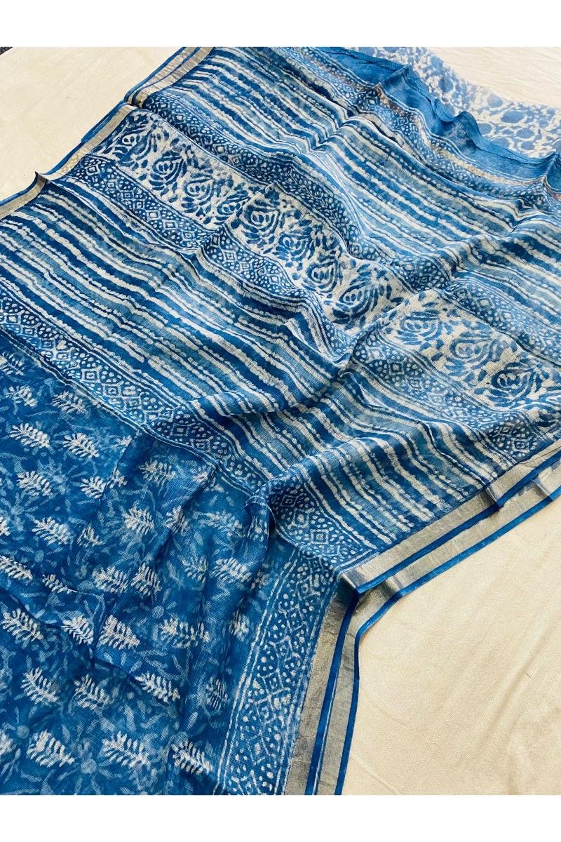 Kota Silk Floral Print Sarees