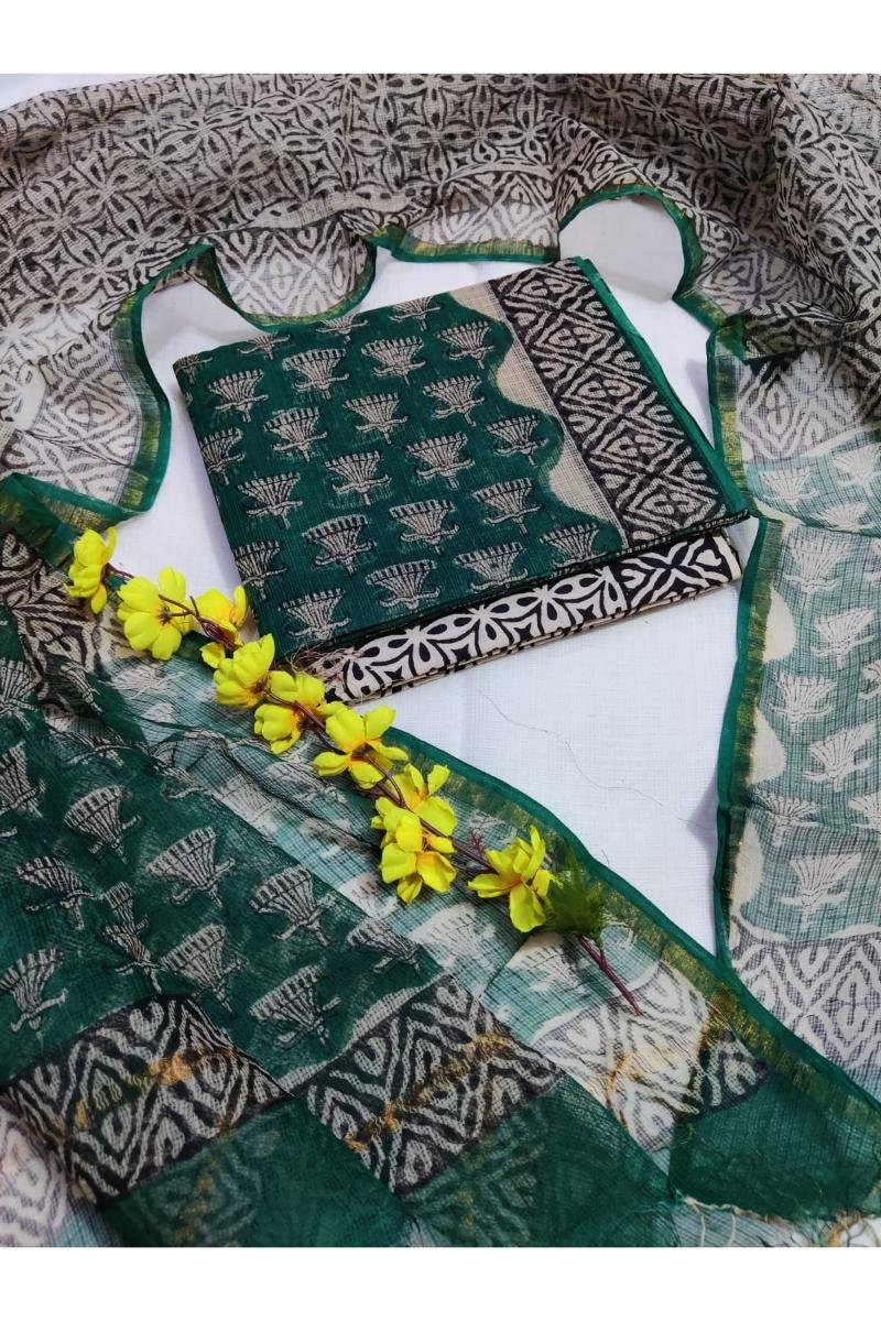 Authentic Raj Office-wear kota doria suits fabric - professional collection from Rajasthan